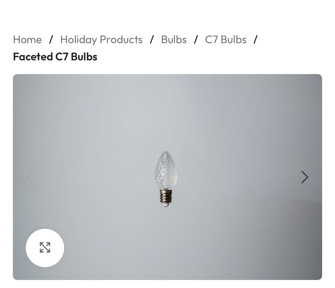 C7 Sun Warm White Twinkle Faceted