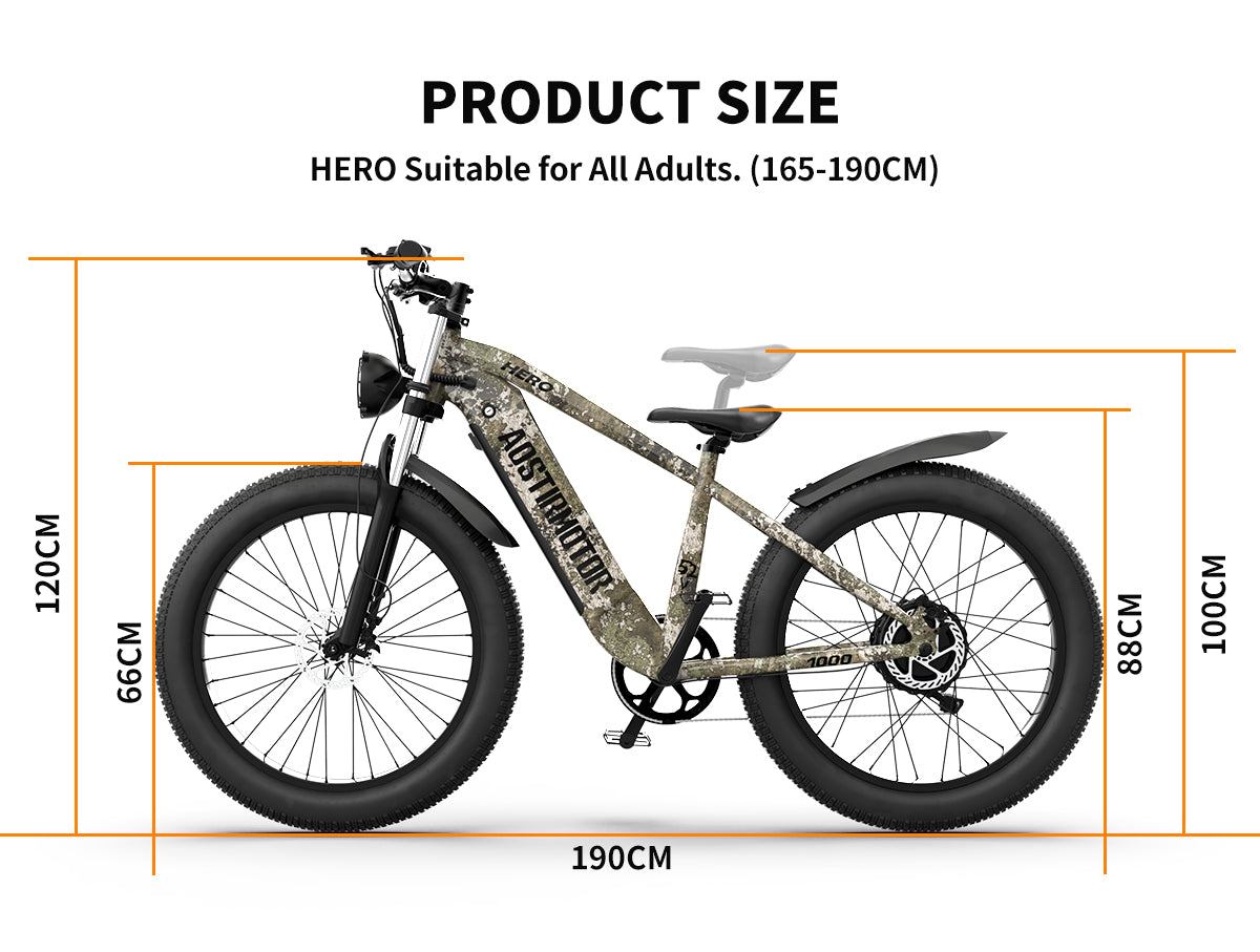 52V All-Terrain E-Bike  26x4.0 Fat Tire Electric Bike 20 AH Extended-Range Battery & Hydraulic Disc Brakes