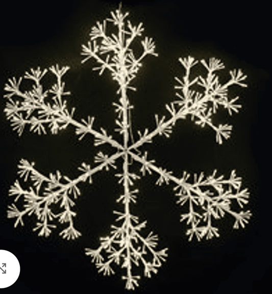Sparkler Snowflake Warm White 48in