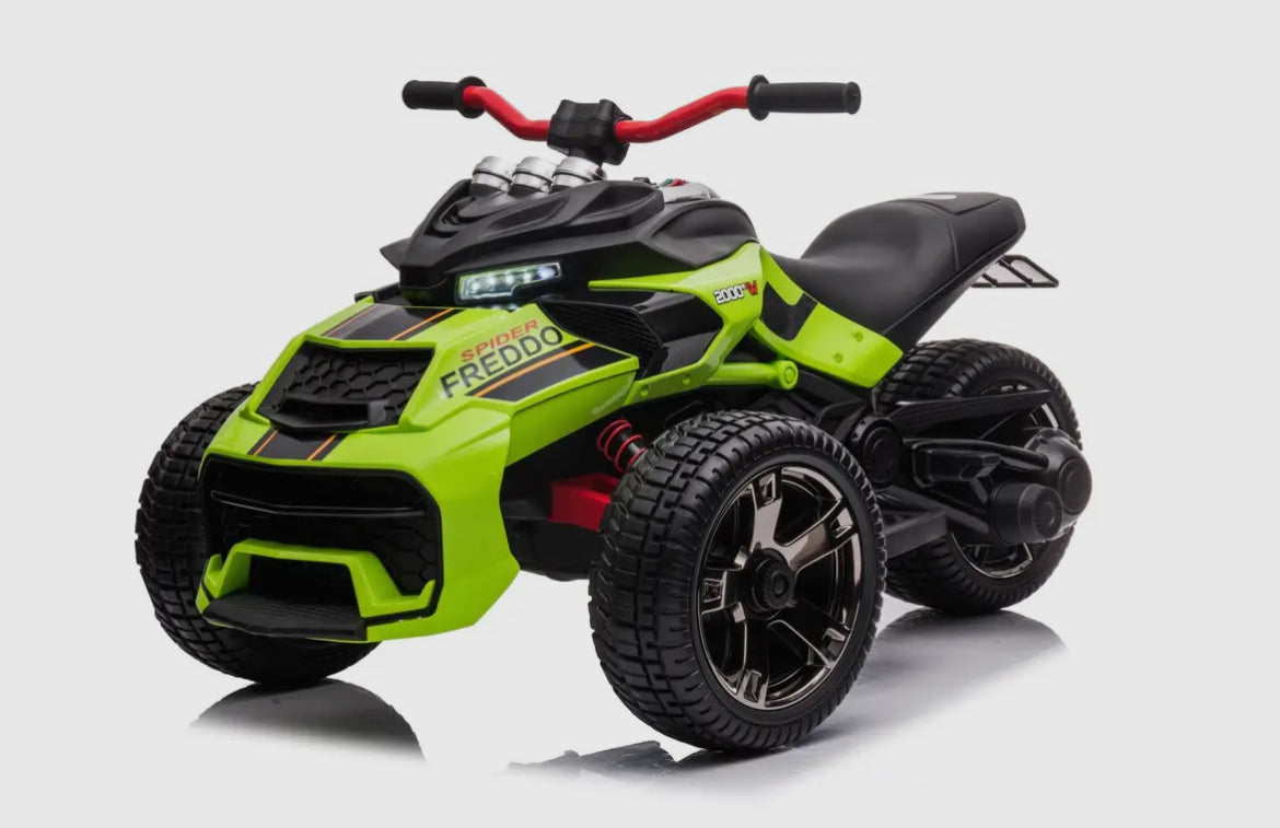 24 volt spider 2 seater Ride-on 3 wheel motorcycle.