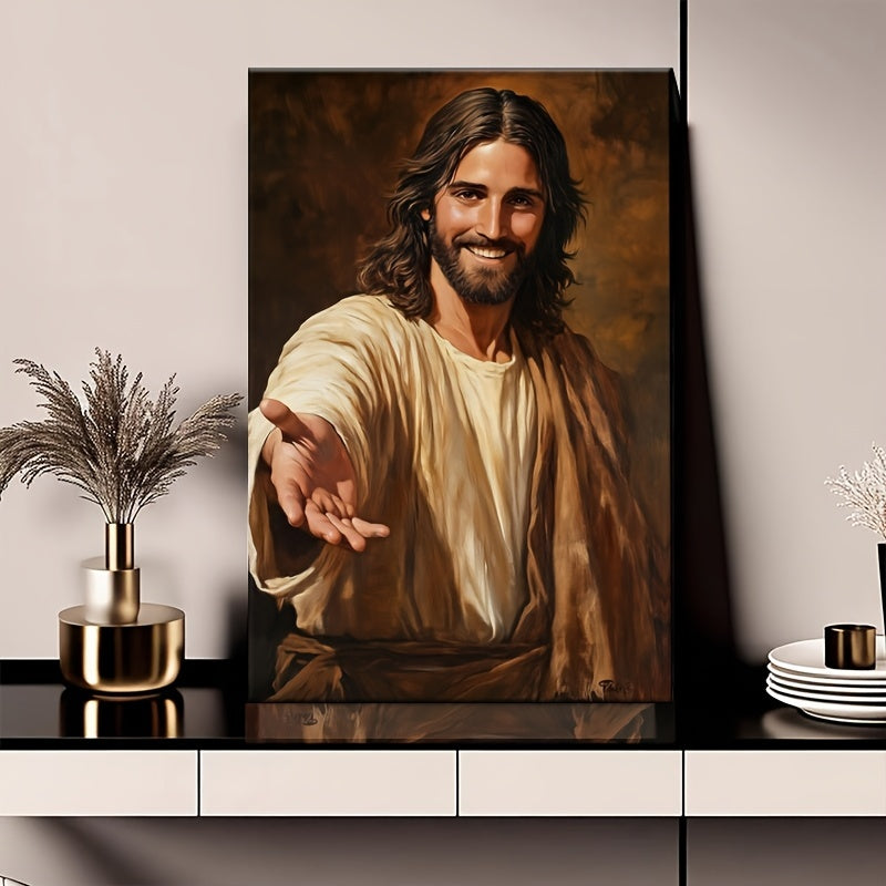Jesus Reaches Out To You  Modern Canvas Wall Art With A Wooden Frame, Perfect For Decorating The Living Room, Office, Or Hallway, And An Ideal Choice For Christmas And Holiday Gifts.