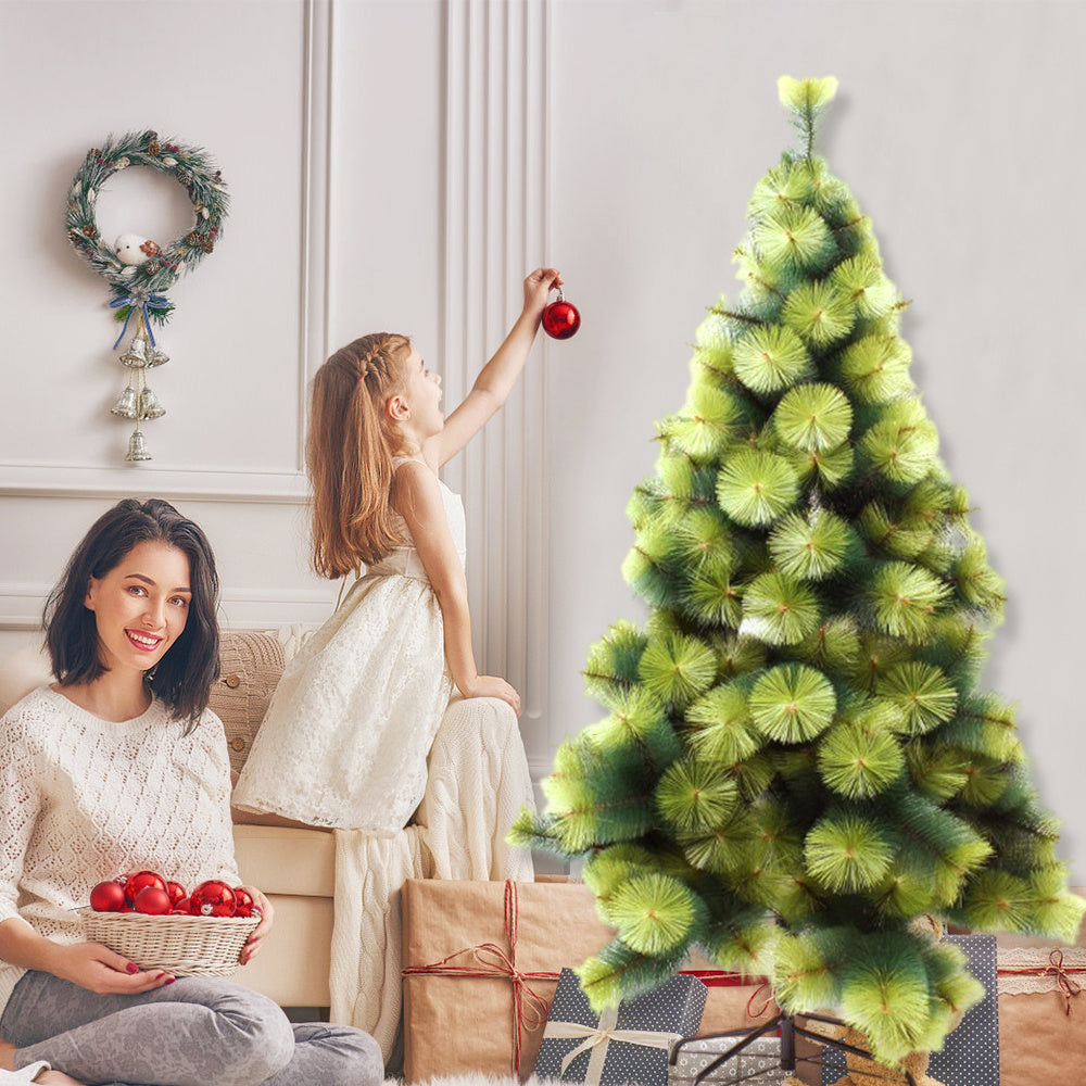 PVC Christmas Tree with lush green branches — installed by A Stuart’s Christmas for home and restaurant décor.