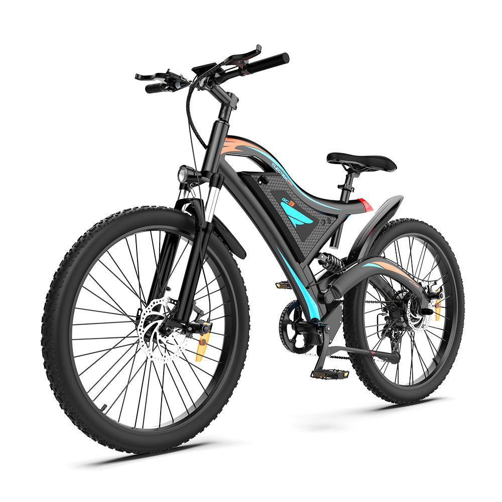 26x2.35 Inch E-Bike  48V 500W Rear Motor  15AH Lithium Battery  Front Suspension & Dual Mechanical Disc Brakes