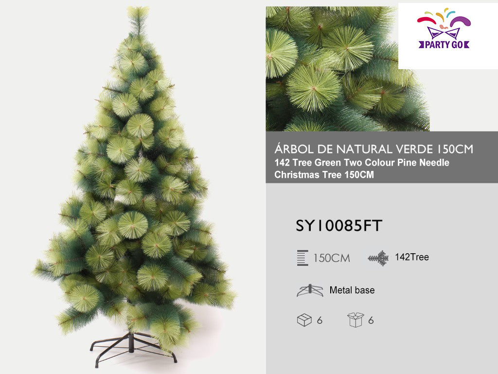 PVC Christmas Tree with lush green branches — installed by A Stuart’s Christmas for home and restaurant décor.