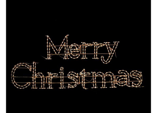 Merry Christmas Warm White 18ft