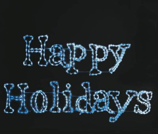 Happy Holidays Warm White 18ft