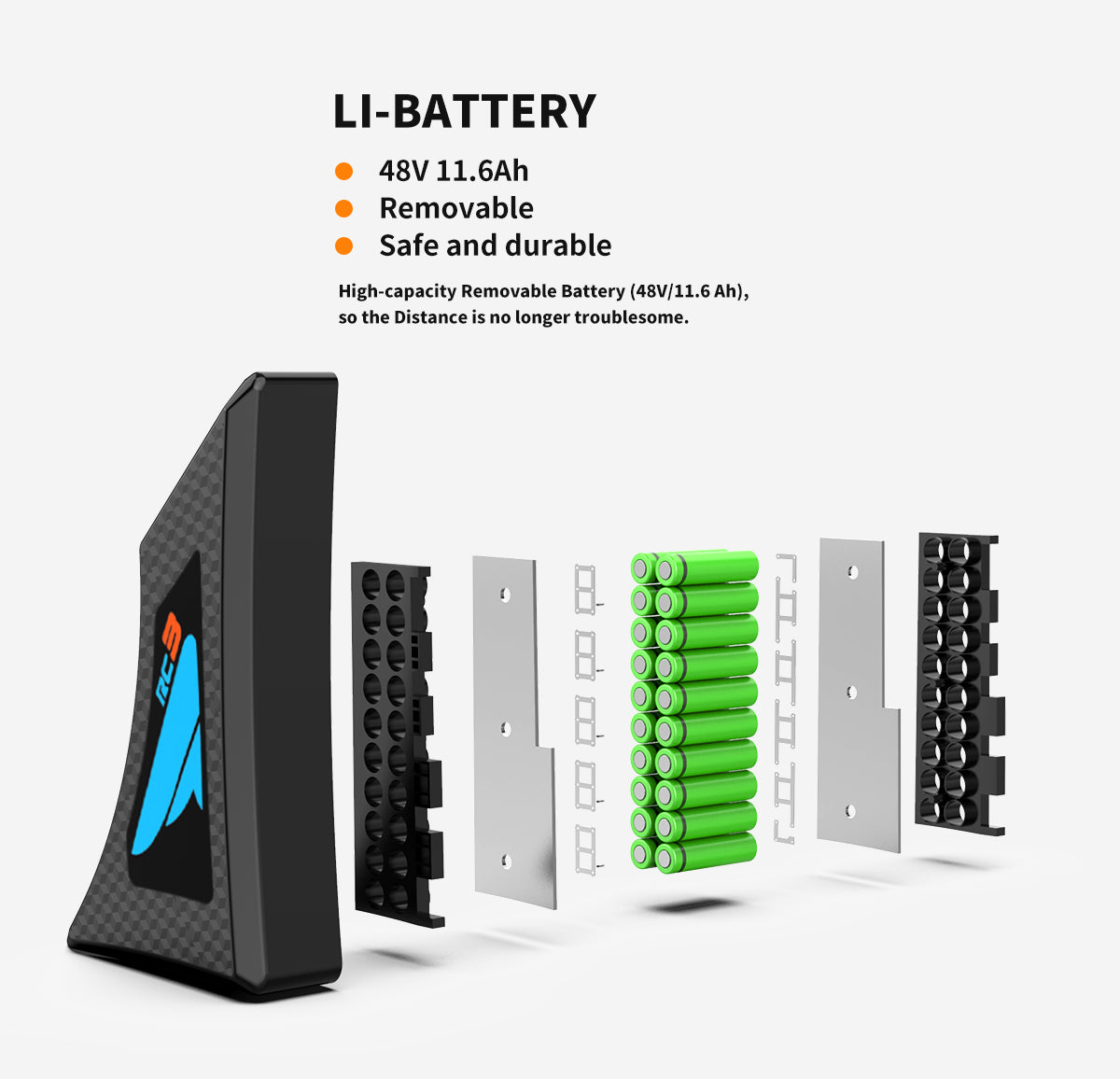 26x2.35 Inch E-Bike  48V 500W Rear Motor  15AH Lithium Battery  Front Suspension & Dual Mechanical Disc Brakes